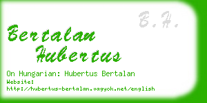 bertalan hubertus business card